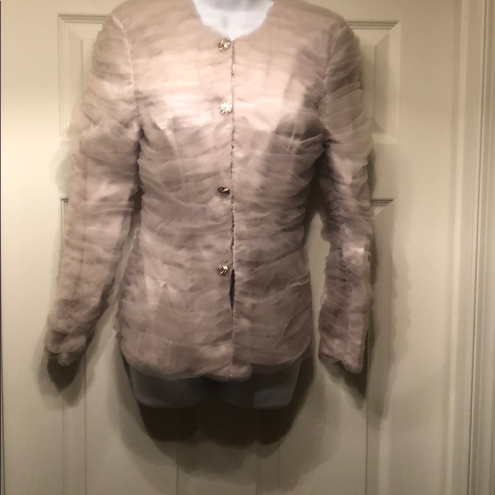 Harrison Morgan Vintage Taupe Tulle Lined 👚